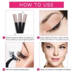 Reusable 3 Pairs Magnetic Eyelashes Kit Eyeliner & Tweezer