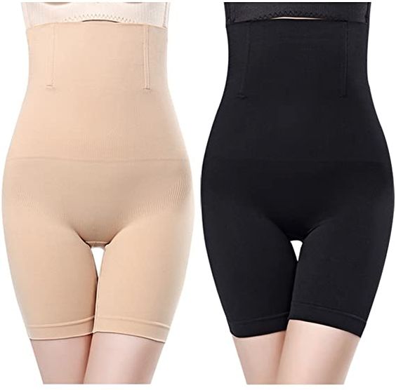 Women Waist Shapewear with Anti Rolling Strip Tummy Control Tucker Waist Slimming Shapewear