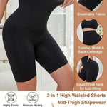 Women Waist Shapewear with Anti Rolling Strip Tummy Control Tucker Waist Slimming Shapewear