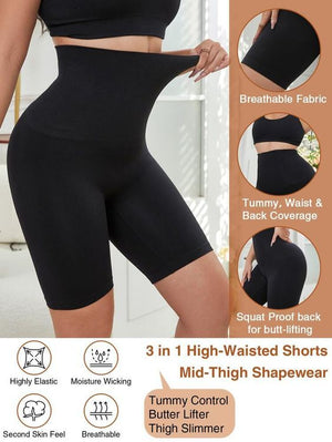 Women Waist Shapewear with Anti Rolling Strip Tummy Control Tucker Waist Slimming Shapewear